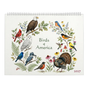 Birds of America - Two Page 2027 Calendar
