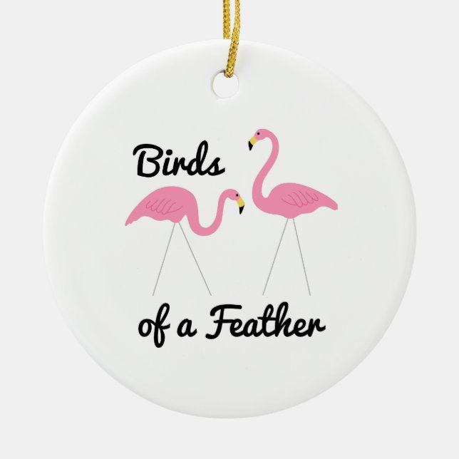 Birds Of Feather Ceramic Ornament (Front)