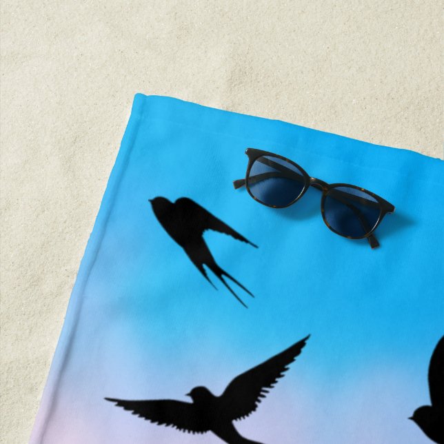Birds of Heaven Beach Towel (In Situ)
