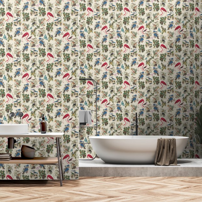 Birds of John James Audubon Wallpaper (Bathroom)