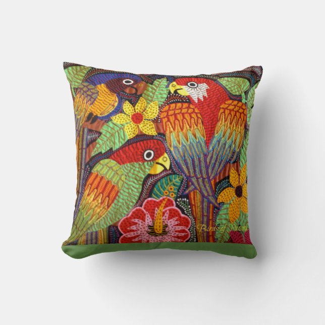 Birds of Panama Pillow (Front)