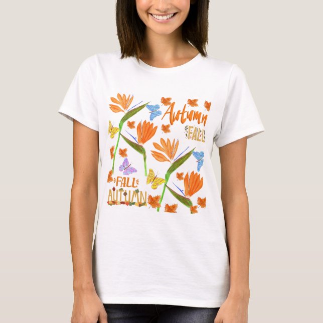 Birds of paradise  Autumn T-Shirt (Front)