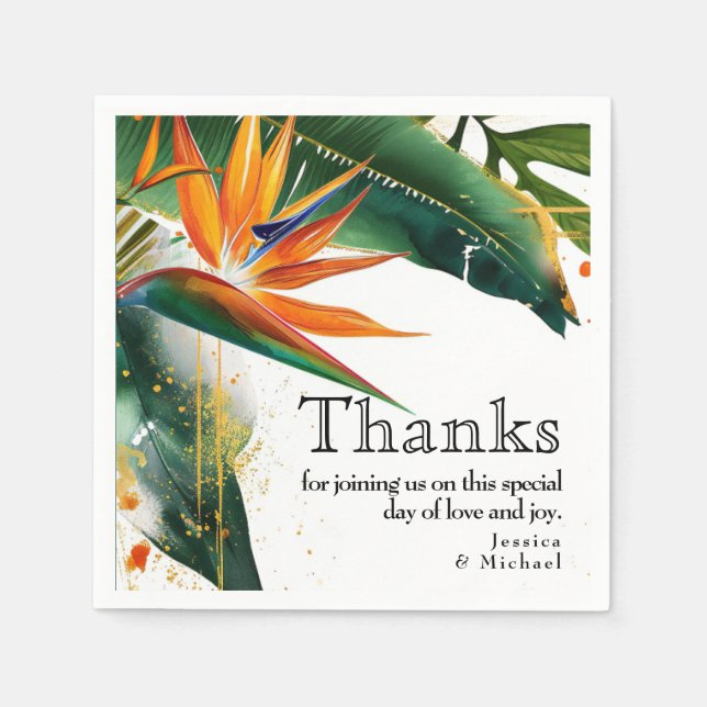 Birds of Paradise Bliss Napkin (Front)