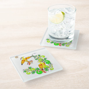 Birds of Paradise Glass Coaster
