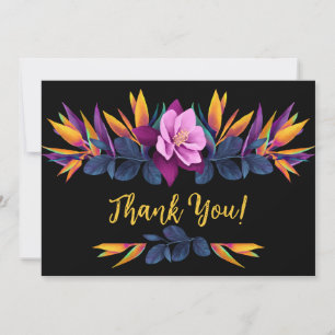 Birds of Paradise Hibiscus Mariage Merci Cartes