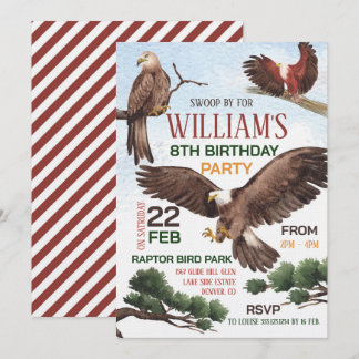  Birds of Prey Birthday Party Invitation