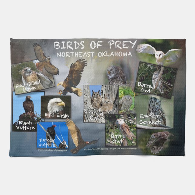 Birds of Prey kitchen towel 25 (Horizontal)
