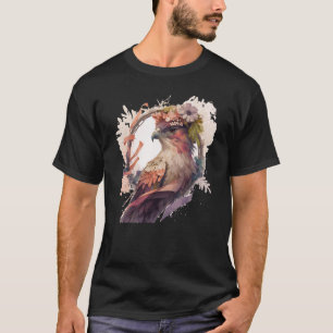 Birds Of Prey Kite Bird Flower Crown Floral T-Shirt
