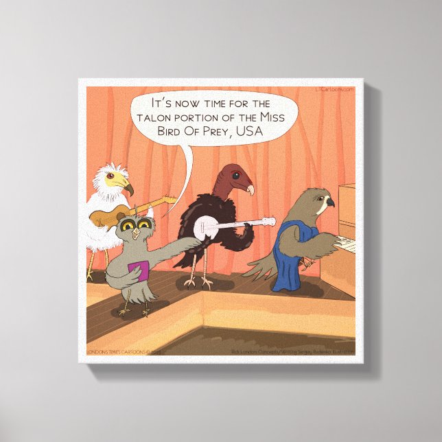 Birds Of Prey Talon Contest Funny Canvas Print (Front)