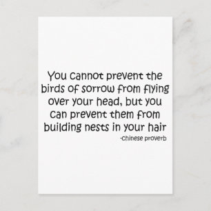 Birds of Sorrow quote Postcard