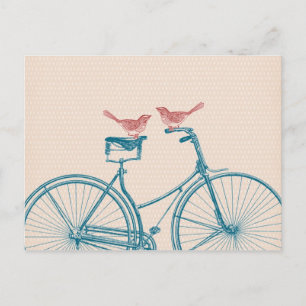Birds on a Bicycle Postcard