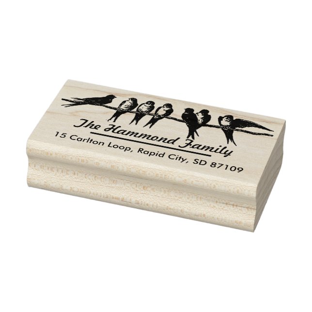 Birds on a Branch Address Stamp (Stamp)