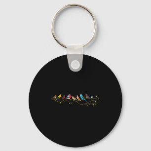 Birds On A Branch Birding Bird Watching Bird Watch Keychain