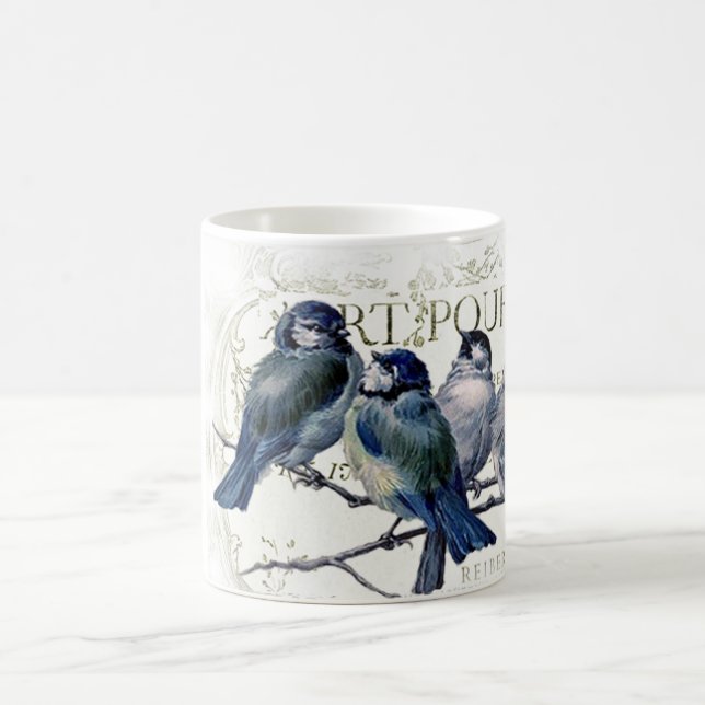 Birds on a branch coffee mug (Center)