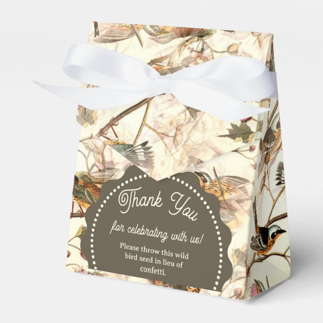 Birds on a Branch Favor Box (Front Side)