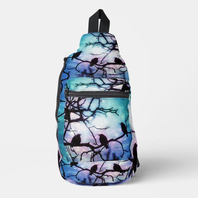 Birds on a Branch - Starlight Messenger Bag (Front)