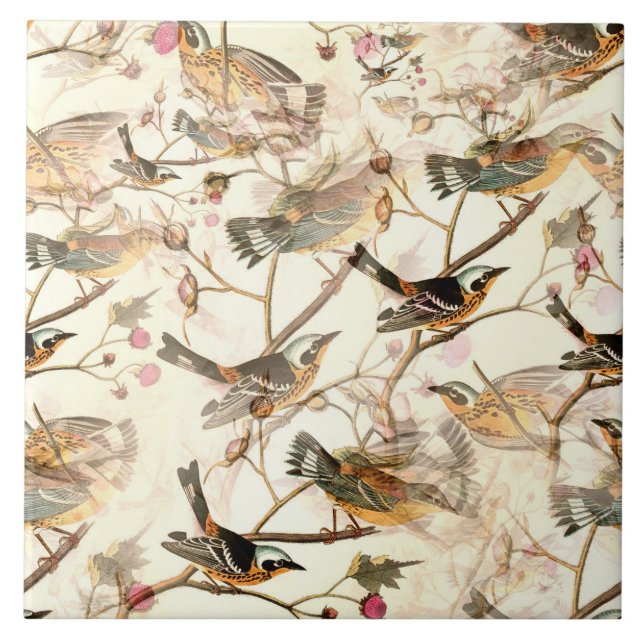 Birds on a Branch Tile (Front)