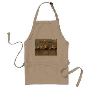 Birds On A Fence - Rustic Standard Apron