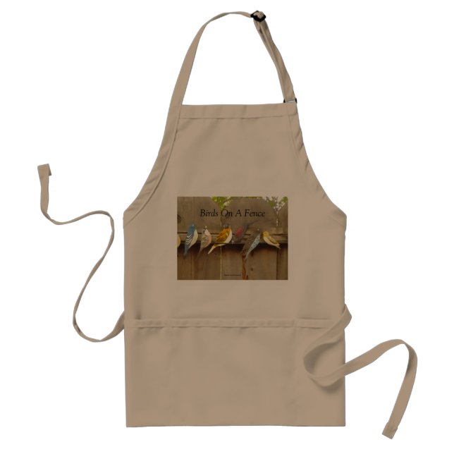Birds On A Fence - Rustic Standard Apron (Front)