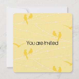 Birds on a Wire Baby Shower Invitation