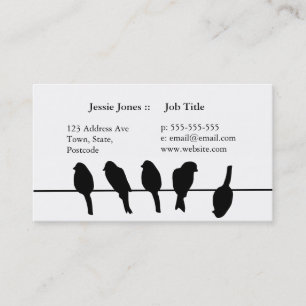 Birds on a wire – dare to be different business card