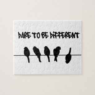 Birds on a wire – dare to be different jigsaw puzzle