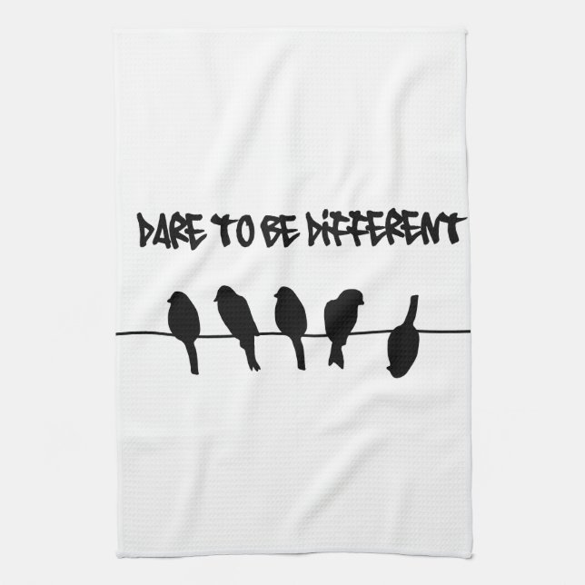 Birds on a wire – dare to be different kitchen towel (Vertical)