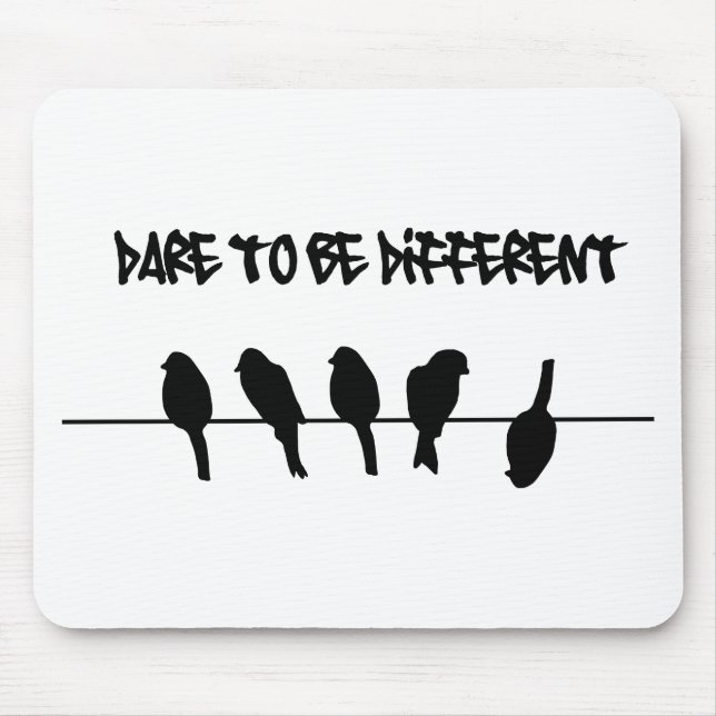 Birds on a wire – dare to be different mouse pad (Front)