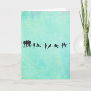 Birds On a Wire Greeting Card