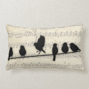 Birds on a Wire Lumbar Pillow