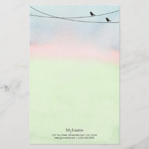 Birds on a Wire Personal Stationary