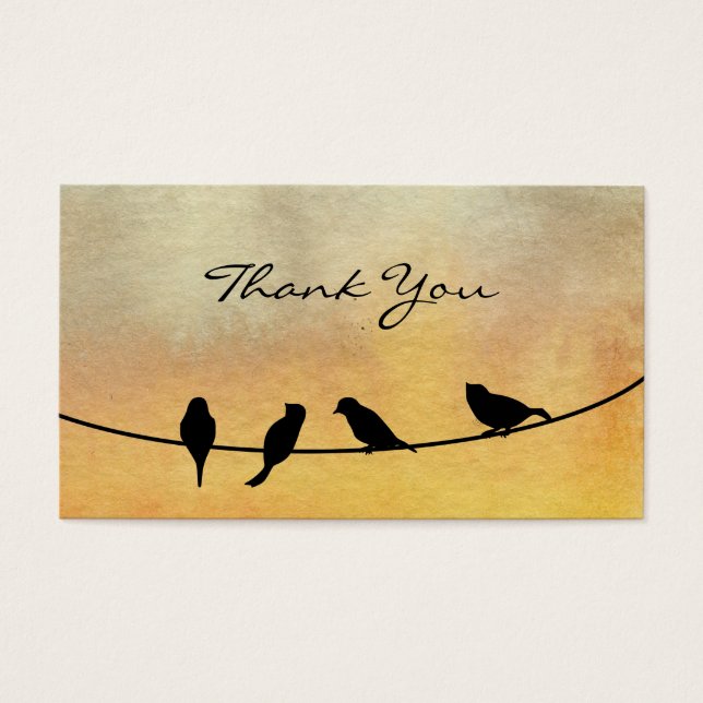 Birds on a wire thank you (Front)