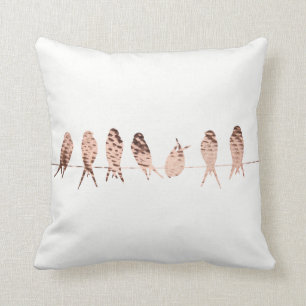 Birds on A Wire Throw Pillow
