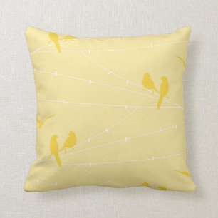 Birds on a Wire Throw Pillow