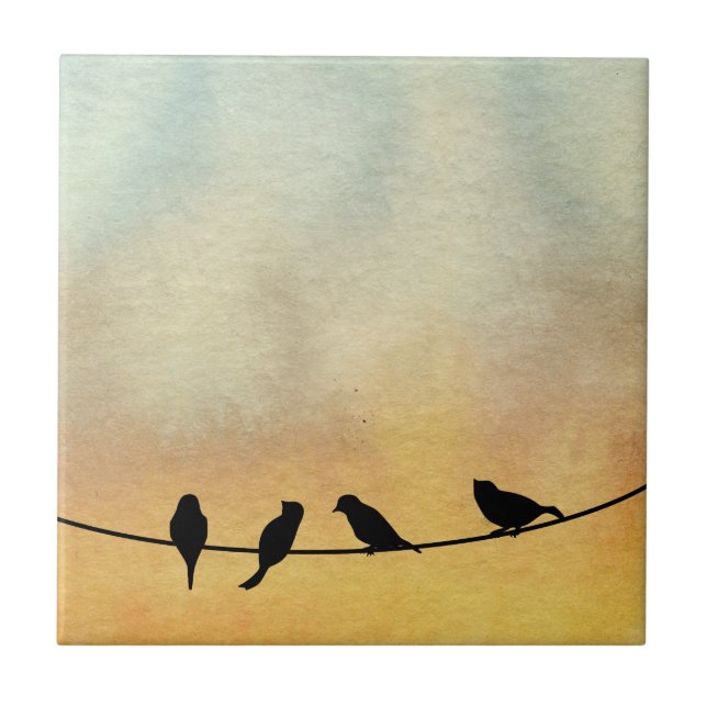 Birds on a wire tile (Front)