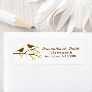 Birds on Branch Return Address Labels