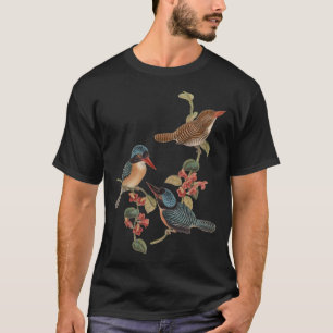 Birds on Branch Wildlife Nature Hummingbird Vintag T-Shirt