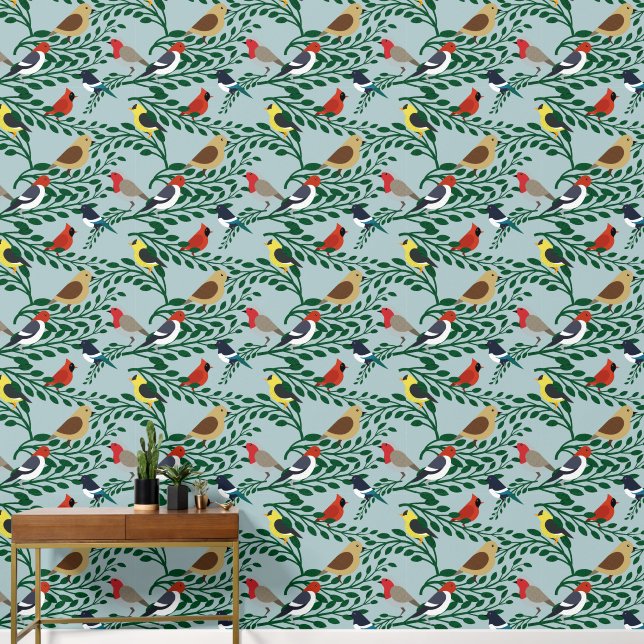 Birds On Branches Wallpaper (Hallway)