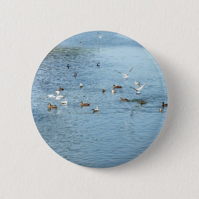 Birds On Summer River 2 Inch Round Button (Front)