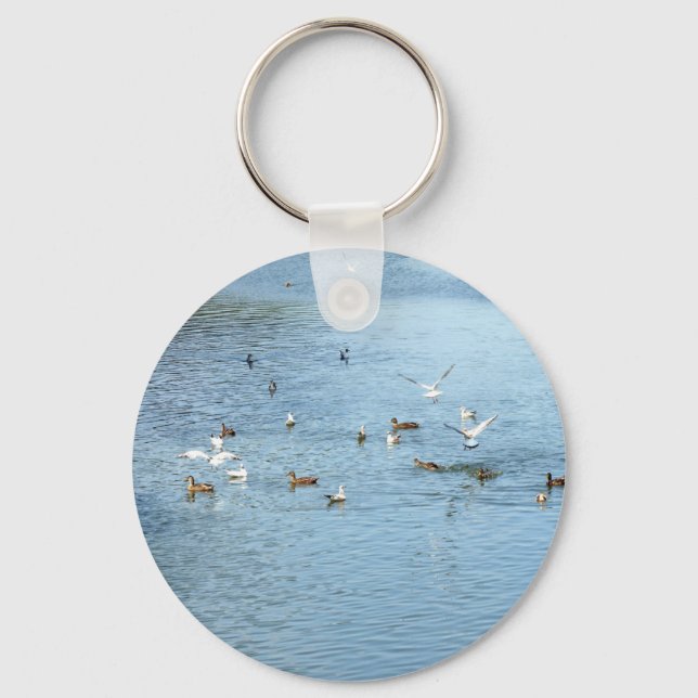 Birds On Summer River Keychain (Front)