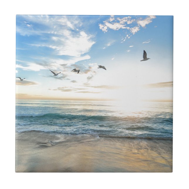 birds over the beach tile (Front)