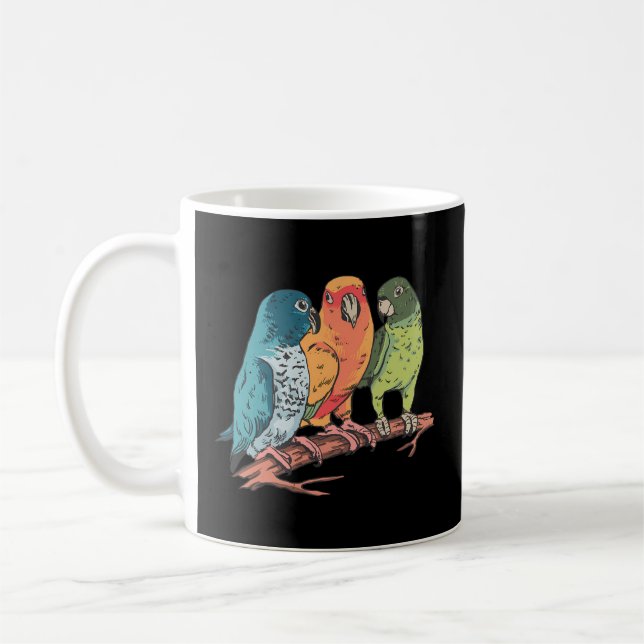 Birds Parrot Coffee Mug (Left)