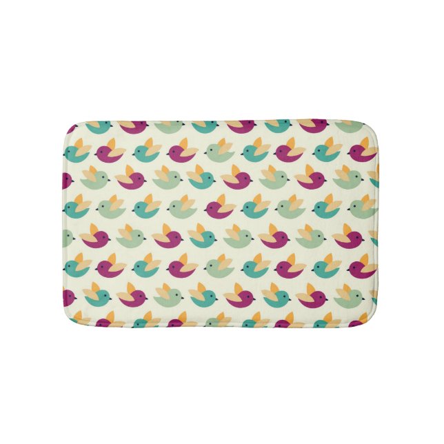 Birds pattern bath mat (Front)