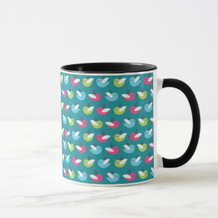 Birds pattern Blue Mug