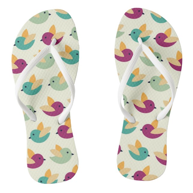Birds pattern flip flops (Footbed)