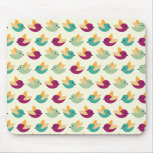 Birds pattern mouse pad