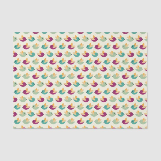 Birds pattern tissue paper (Front)