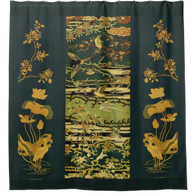 Birds,Phoenix Flowering Tree Branches Lotus Flower (Front)