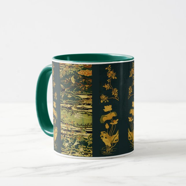Birds,Phoenix Flowering Tree Branches Lotus Flower Mug (Front Left)