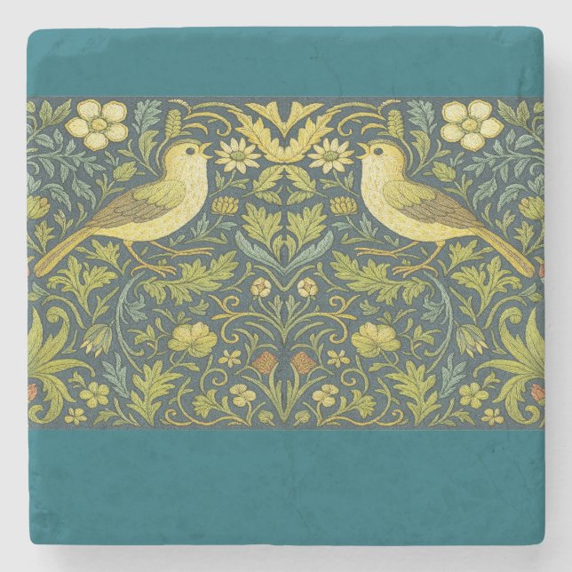  Birds Pillar Candle Stone Coaster (Front)